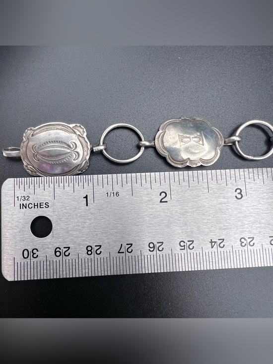 Sterling Silver Concho Belt Necklace
